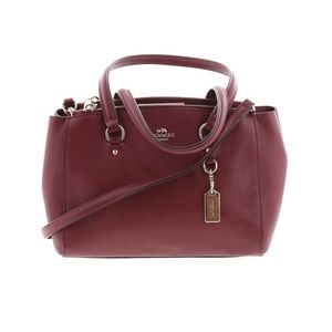 Coach leather satchel, burgundy color